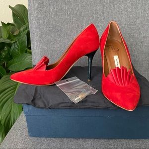 Malone souliers x Adam lippes point toe suede pump